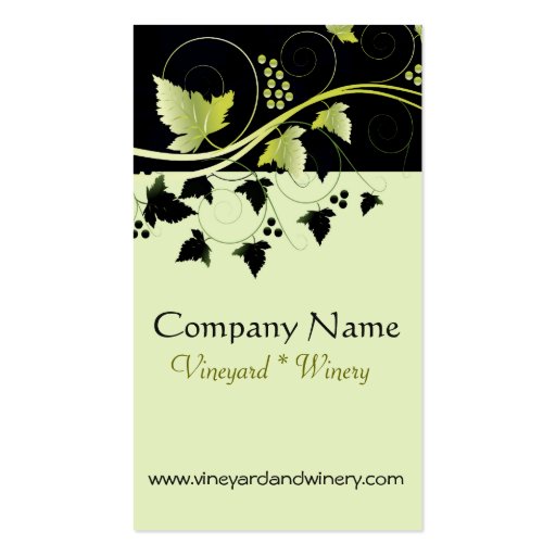 Grapevine Winery Business Cards (front side)