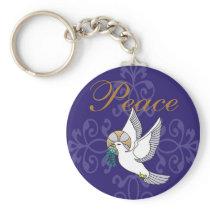 Graphic1 peace keychain