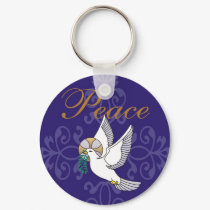 Graphic1 peace keychain