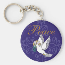Graphic1 peace keychain