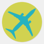 Graphic Airplane in Blue stickers