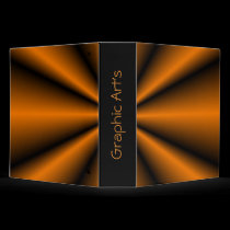 Graphic Arts Orange & Black Star Burst Binder binders