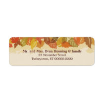 Graphic Autumn Leaves Label