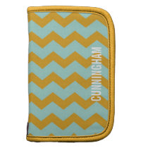 Graphic chevron Zigzag pattern gold blue personal planners