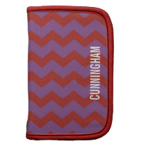 Graphic chevron Zigzag pattern red purple personal planners