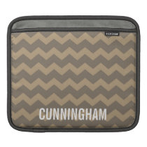 Graphic chevron Zigzag pattern smoke gray personal ipad sleeves