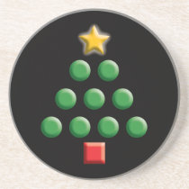 Graphic Christmas Tree Coasters