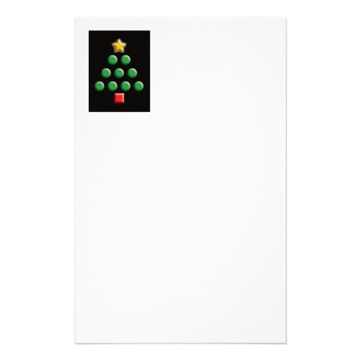 Graphic Christmas Tree Custom Stationery
