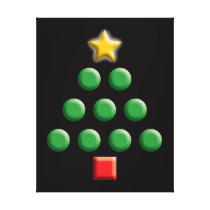 Graphic Christmas Tree Gallery Wrapped Canvas