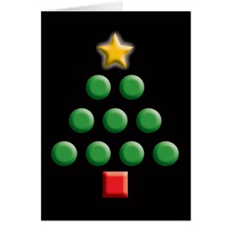 Graphic Christmas Tree Greeting Cards