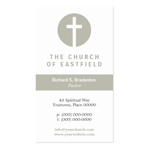 Graphic Cross Taupe Business Cards (front side)
