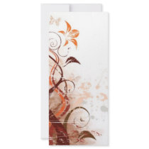 Graphic Design Floral Custom Rack Card