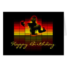 graphic equalizer birthday card - music birthday