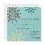 Graphic floral save the date invitations