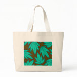 Graphic Green Leaves on Brown Dirt bags