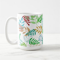 Graphic leaf patterned mug mugs