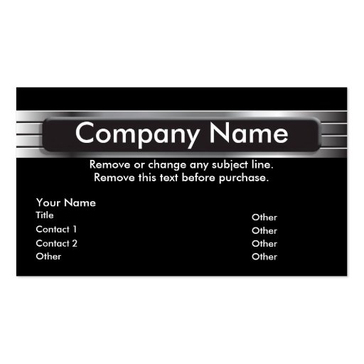 Graphic Metal Business Card template (front side)