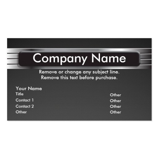 Graphic Metal Business Card template - NIK (front side)