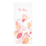 Graphic modern flower petals dinner menu invitations