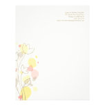 Graphic modern flower petals letterhead letterhead