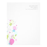 Graphic modern flower petals letterhead letterhead