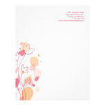 Graphic modern flower petals red letterhead letterhead
