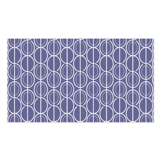 Graphic ovals purple black & white business card (back side)
