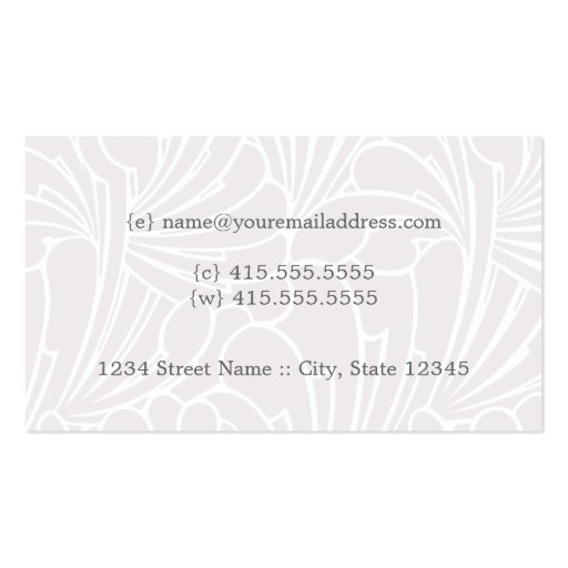 Graphic Pattern Business Card (back side)