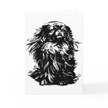 Graphic Pekingese Greeting Card