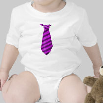 Graphic purple stripe tie for kids and babies t-shirts