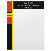 "Graphic Red Yellow Black" letterhead