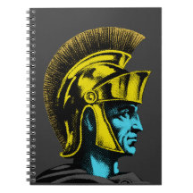Graphic Roman Gladiator Spiral Notebooks