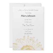 Graphic Sunflower Bridal Shower Invitation