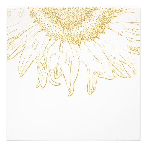 Graphic Sunflower Marriage Announcement