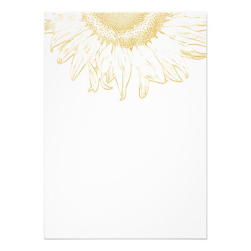 Graphic Sunflower Post Wedding Brunch Invitation