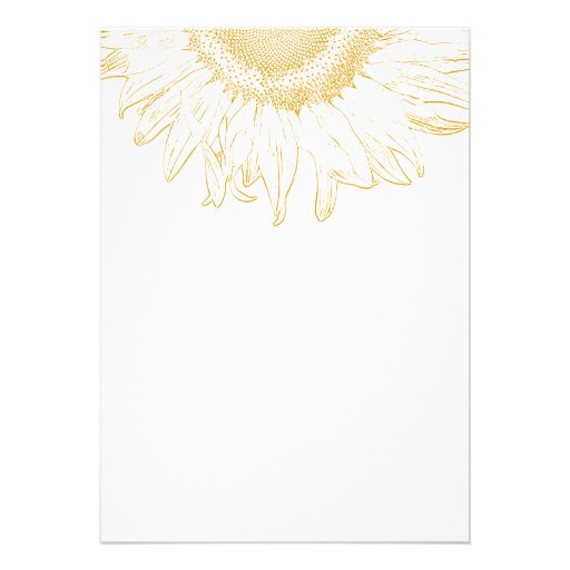 Graphic Sunflower Quinceanera Invitation