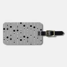 Graphite Circle Pattern PT 62 Luggage Tags