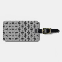 Graphite Floral & Circle Pattern PT 63 Travel Bag Tags