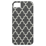 Graphite Grey Quatrefoil iPhone 5 Cases