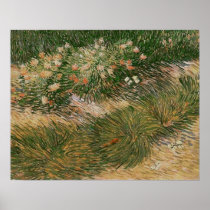 Grass and Butterflies, Vincent van Gogh Poster