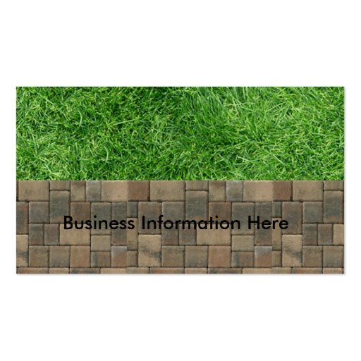grass and pavers business card template (front side)
