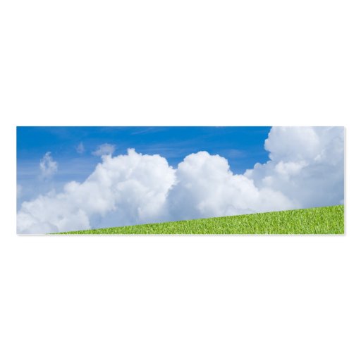 Grass and Sky Bookmark Business Card Templates (front side)