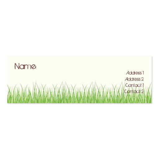Grass Business Cards (front side)