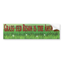 Grass-fed Bison Bumper Sticker