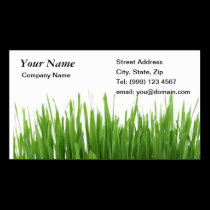 Grass gardening business card business cards