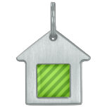 Grass Green Stripes. pet tags