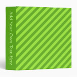 Grass Green Stripes. Vinyl Binder