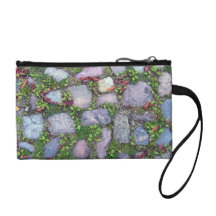 Grass Grows Through Paving Walkway Coin Wallet