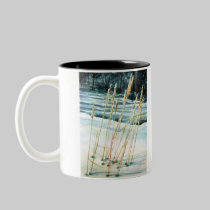 Grass in the snow mugs