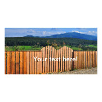 Grass is greener on the other side photo greeting card